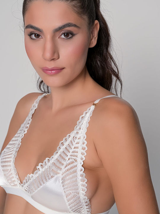 Milena by Paris Women's Bralette Bra White