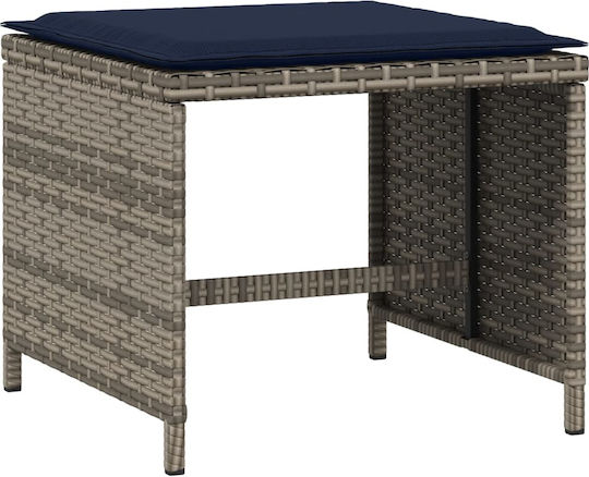 Rattan Außenbereich-Hocker Grau 4 Stück 40x40x35cm Rattan Außenbereich-Hocker Grau 4 Stück 40x40x35cm