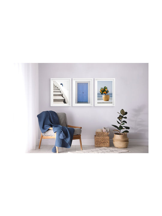 Elegant Posters Living Room Minimalist Style Santorini Greece 3x30x40
