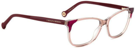 Carolina Herrera Rame Ochelari Pentru Femei Acetat Roz HER 0284 35J