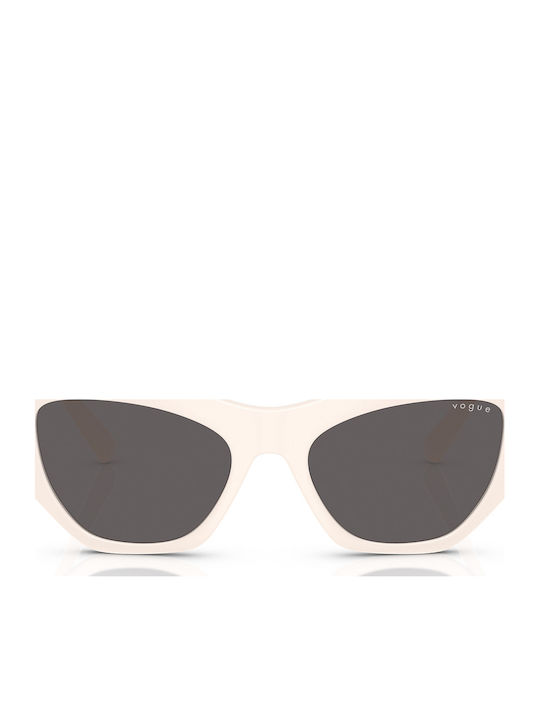 Vogue Women's Sunglasses with Beige Horn-Rimmed Frame and Grey Lenses VO5607S 312487