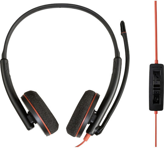 Poly Blackwire 3220 On Ear Multimedia Headphone with Microphone USB-A / USB-C