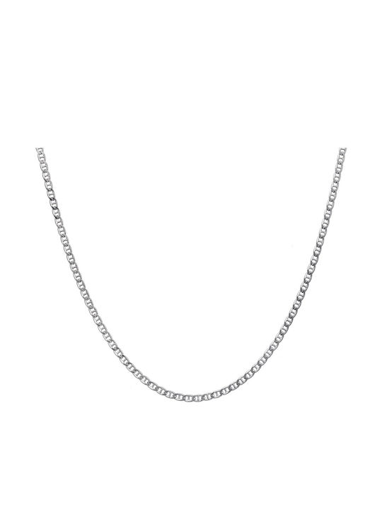 Croma Catene Silver Chain Neck Thin Thickness 2.3mm and Length 60cm