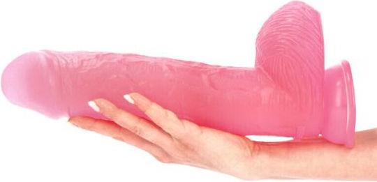 Toyz4lovers Spartaco Glass Dildo with Balls and Suction Cup Pink 32.5cm