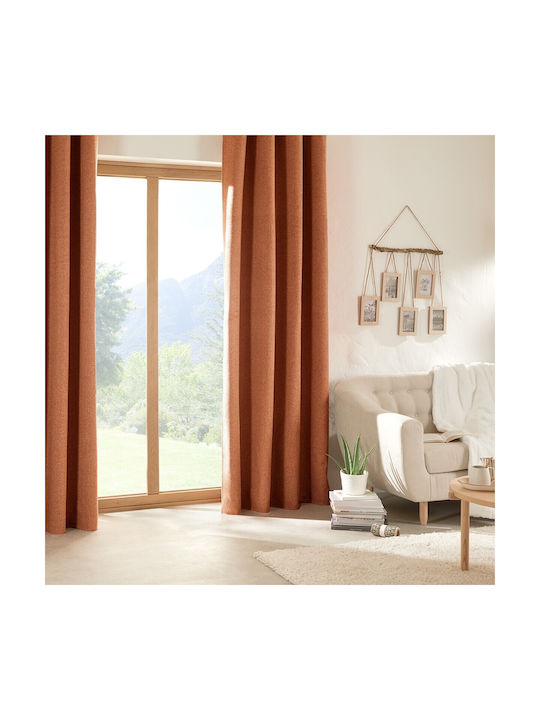 Atmosphera Blackout Curtain with Grommets Soana Orange 140x260cm