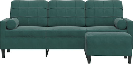 Dreisitzer Sofa Samt Grüner 197x77x80cm