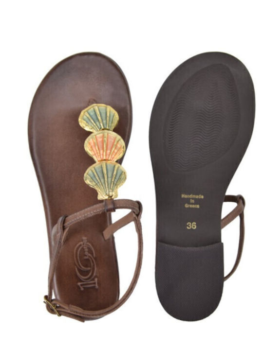 Sandale Casual Damă Din Piele Maro