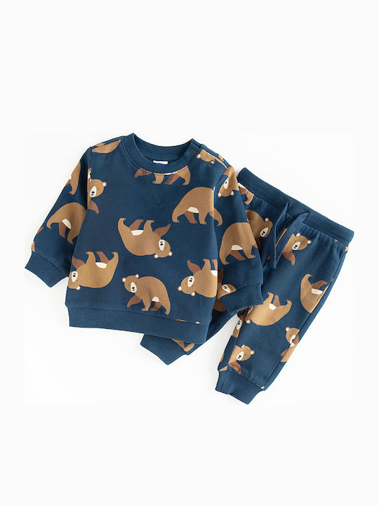 Kids Sweatpants Set Blue 2pcs