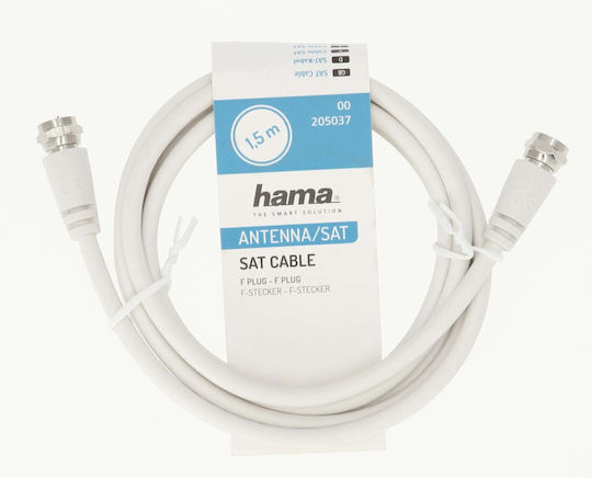 Кабел за антена Hama F 1.5м Бял 002050370000