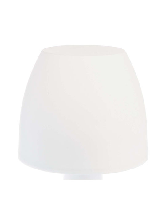 Plastic Lampă de masă LED cu Abajur Alb și Bază