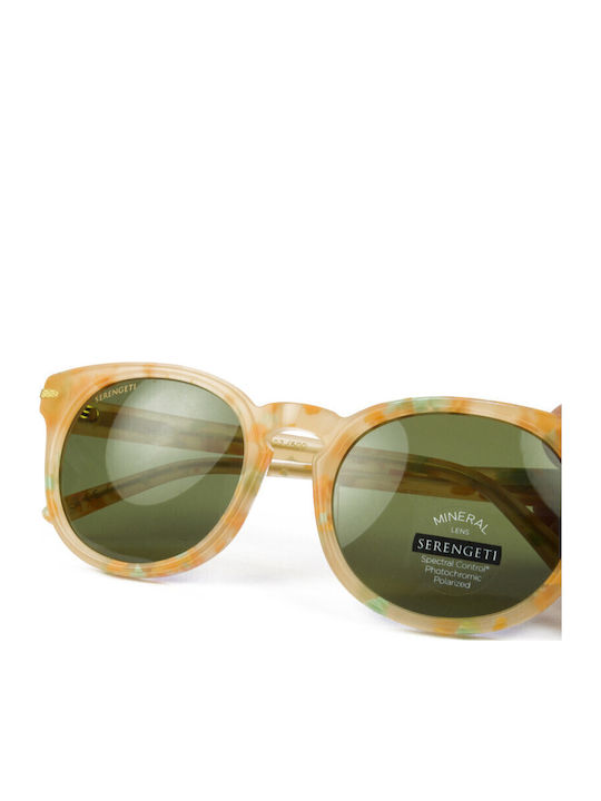 Serengeti Havah Unisex Γυαλιά Ηλίου με Κίτρινο Κοκκάλινο Σκελετό και Πράσινο Φακό SS574007