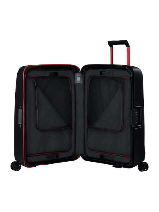 Samsonite Essens Spinner Mittlerer Hartschalenkoffer Charcoal/Rot mit 4 Rädern Höhe 69cm