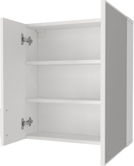 Megapap Ditto GP042-0274 Rectangular Bathroom Mirror made of Chipboard 59.6x16.4cm White