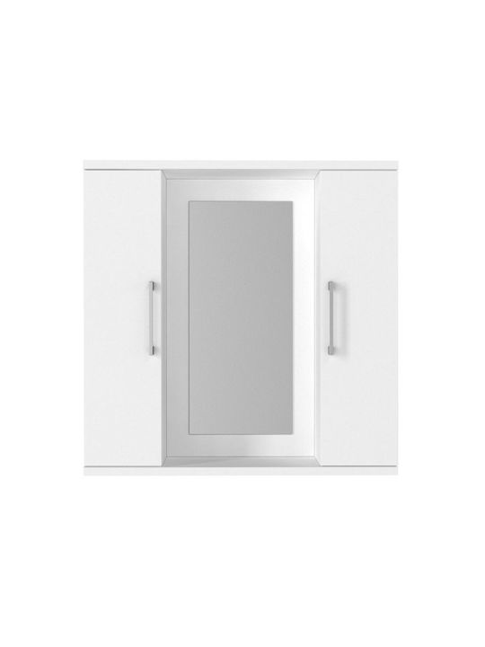Megapap Surra Badezimmerspiegel aus Spanplatte 65x15.3cm Weiß
