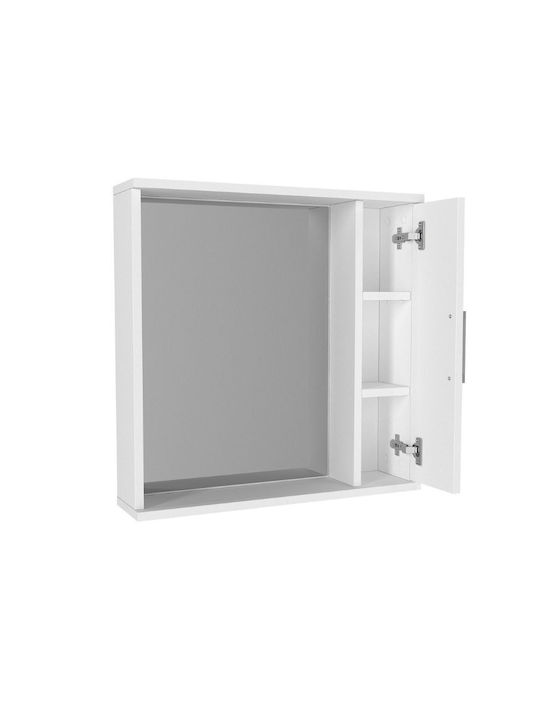 Megapap Badezimmerspiegel aus Spanplatte 65x15.3cm Weiß