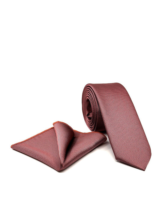 Legend Accessories Set de Cravată pentru Bărbați Monocromie în Culorea Roz