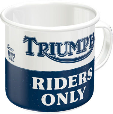 Nostalgic Art Triumph-riders Only Becher Emaille 360ml