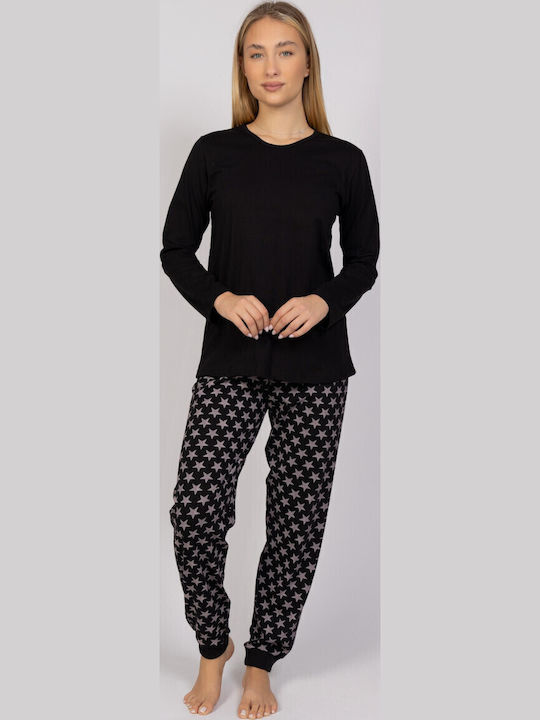 Cherry Underwear Set Pijamale pentru Femei Black