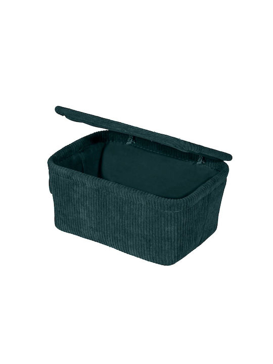 Wenko Storage Basket Fabric with Lid Green 14x19x14cm 1pcs