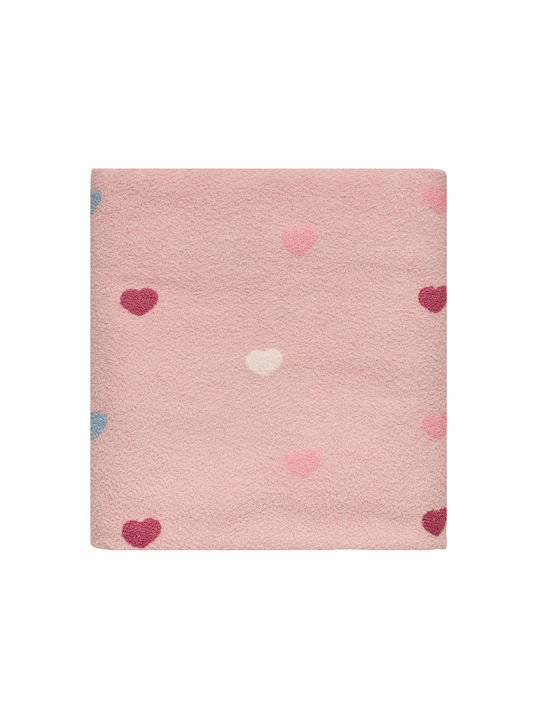 Kentia Blanket Cot Knitted Pink Pink 100x140cm