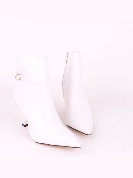 Ideal Shoes Boots White ΒΜ09153