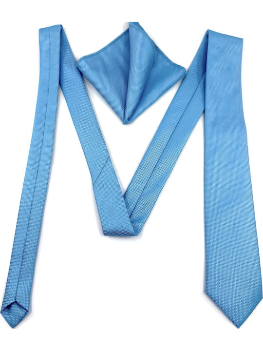 Legend Accessories Herren Krawatten Set Synthetisch,Polyester/Cotton/Leather Monochrom in Türkis Farbe