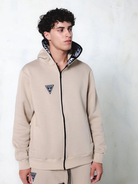 Sweatshirt with Hood Beige
