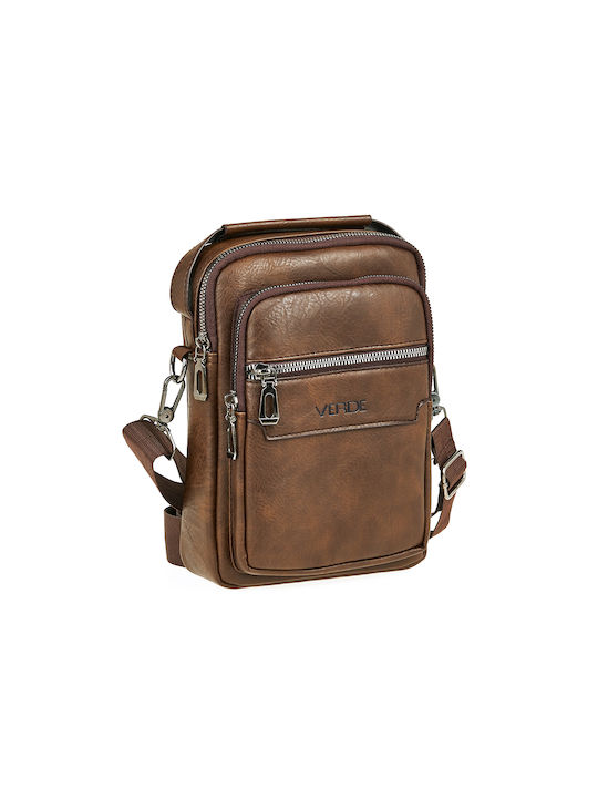 Verde Men's Bag Shoulder / Crossbody Brown