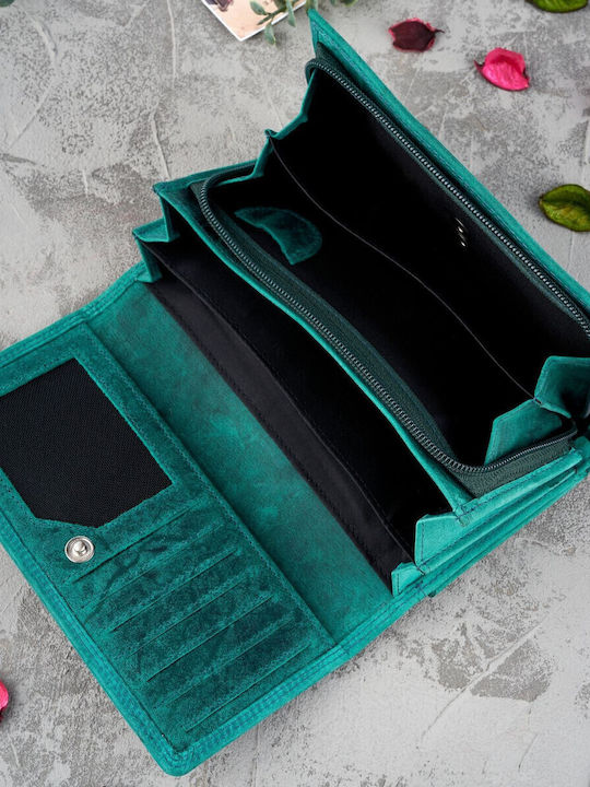 Leather Women's Wallet Classic Green