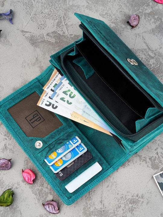Leather Women's Wallet Classic Green