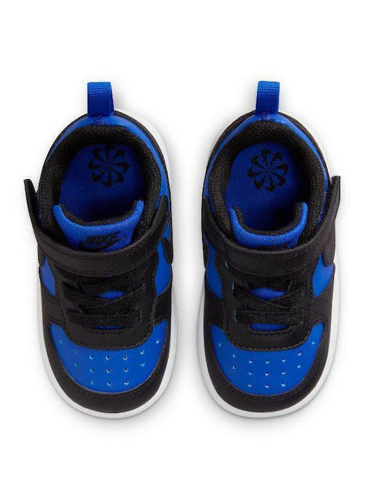 Court Borough Παιδικά Sneakers με Σκρατς Μαύρα