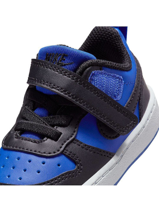 Court Borough Παιδικά Sneakers με Σκρατς Μαύρα