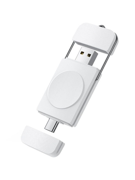 Apple Watch Induktive Ladegerät 1 2 3 4 5 6 7 8 SE Weiß