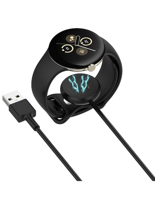Зарядно устройство Google Pixel Watch3 41mm 45mm 2 Fitbit Ace Lte Usb Techsuit Thc5 Черно