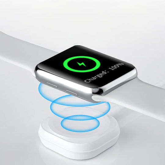 Магнитно зарядно устройство за Apple Watch бяло