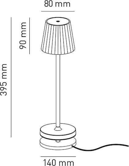 Bot Lighting Tischlampe mit Beige Schirm und Basis