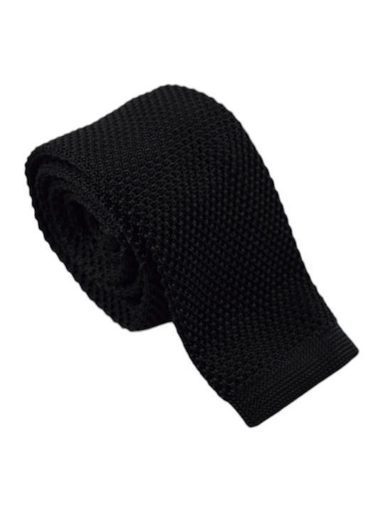 Giovani Rossi Men's Tie Knitted in Black Color