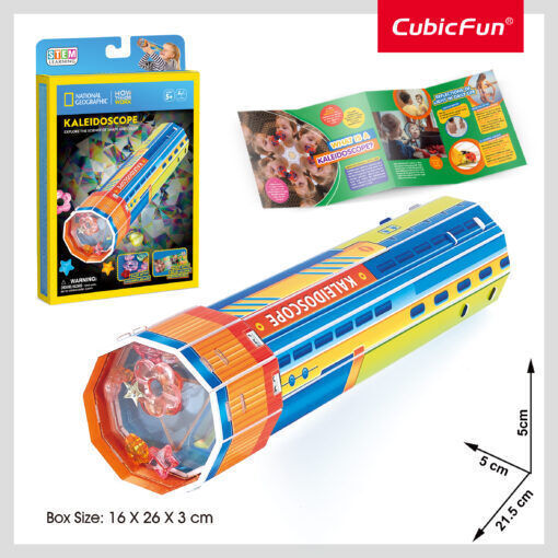 Cubic Fun Paper Construction Toy Kaleidoscope for 5+ years