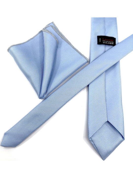 Legend Accessories Oxford style light blue with pocket square Men's Tie Set Synthetic Monochrome in Light Blue Color