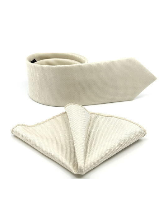 Legend Accessories Synthetic Men's Tie Set Monochrome Beige