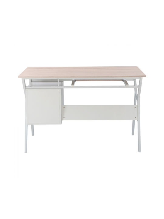 Computer Büro Vitino Holz Braun mit Metallbeinen 120x60x76cm