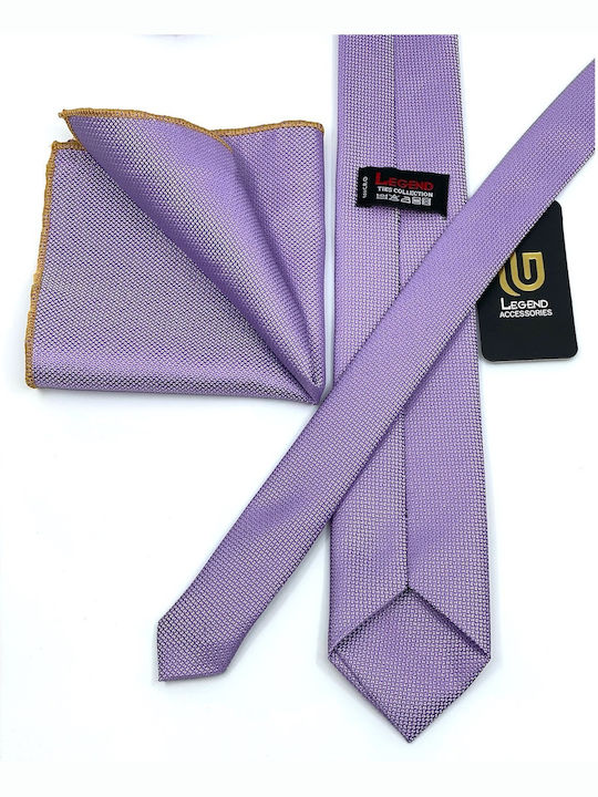 Legend Accessories Synthetic Men's Tie Set Monochrome Lilac