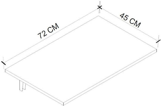 Γραφείο Ravan Ξύλινο Λευκό 72x45x29εκ.
