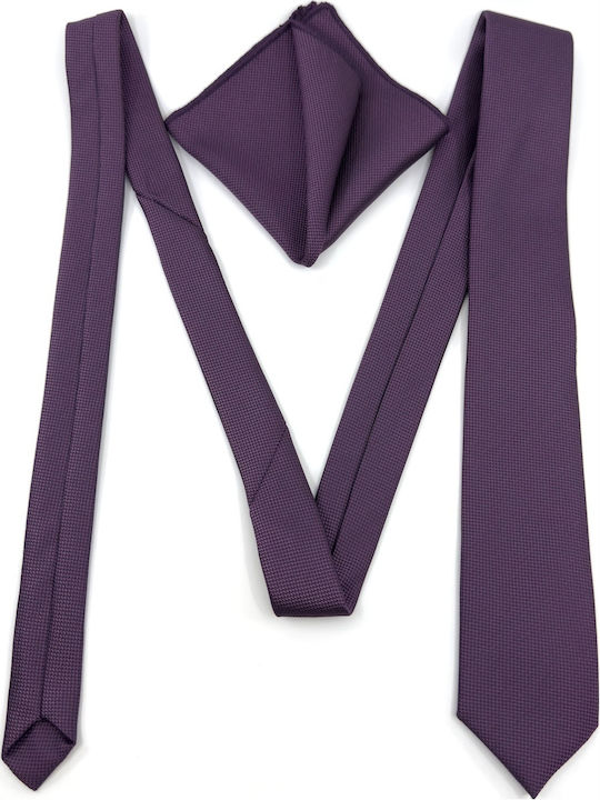 Legend Accessories Synthetic Men's Tie Set Monochrome Purple
