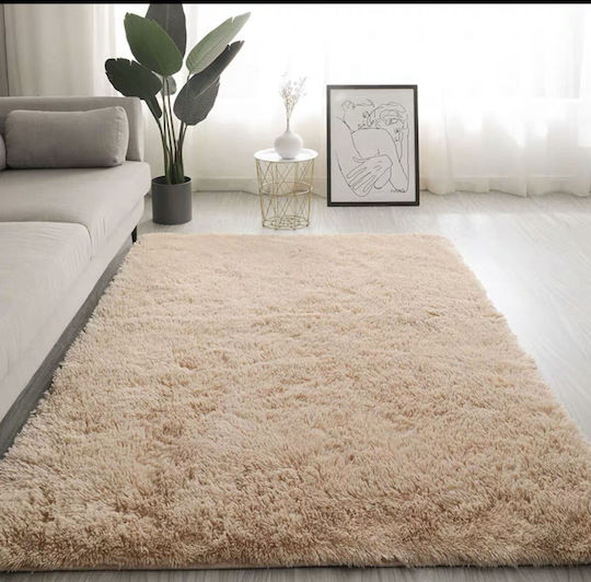 Homeone 120x170cm Αντιολισθητικό Shaggy Γούνινο Βιζόν