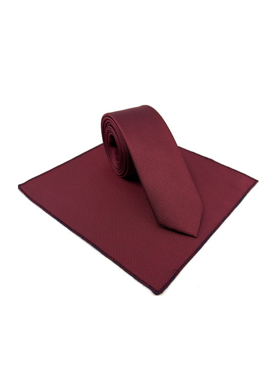Legend Accessories Synthetic Men's Tie Set Monochrome Burgundy