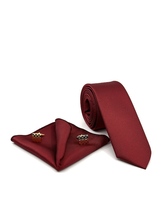 Legend Accessories Подредба Мъжка Вратовръзка Синтетична Монохромна в Бордо Цвят