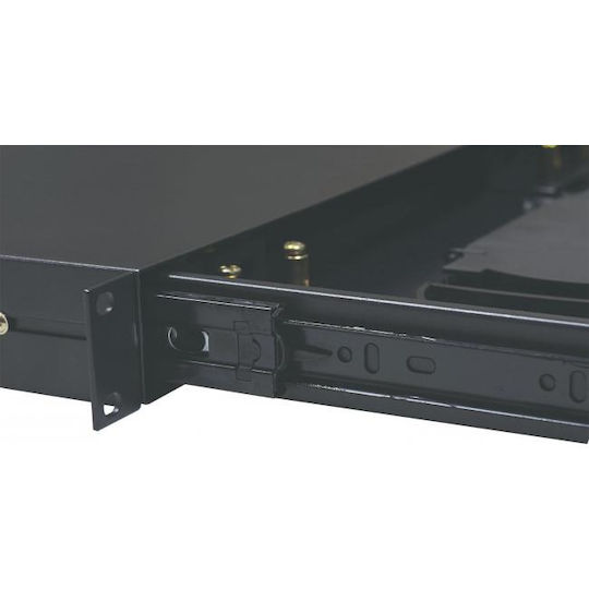 Central Οπτικό Patch Panel για Rack 1U 19" 24 Θυρών LC MM πολύτροπες Ίνες Μαύρο