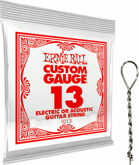 Ernie Ball Plain Loop End Einzel Stahl Laouto-Saiten 13"