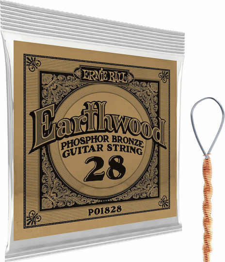 Ernie Ball 1828L Earthwood Single Phosphor Bronze Lute String 28